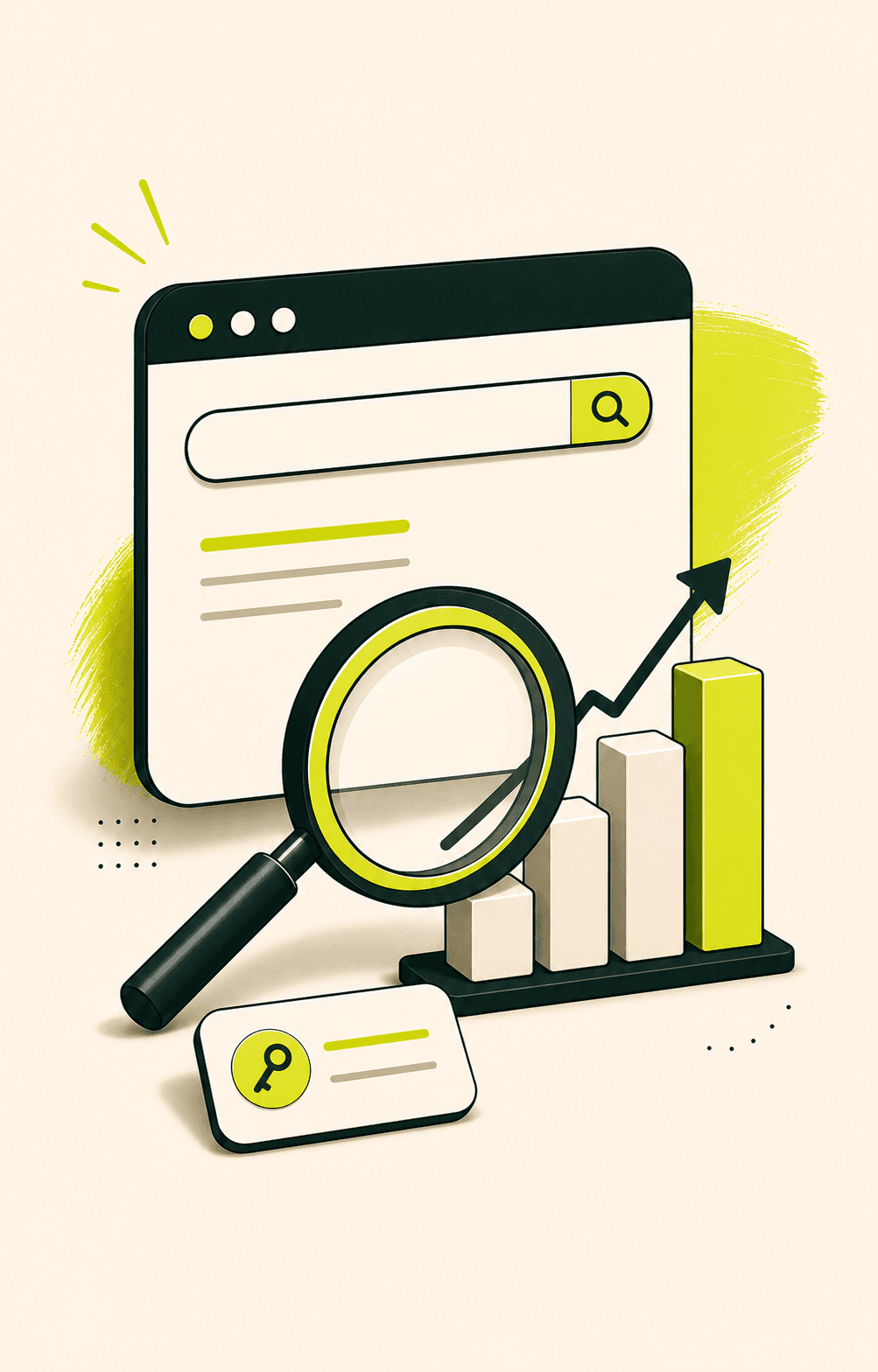 SEO and content growth illustration for Digital Aura marketing services