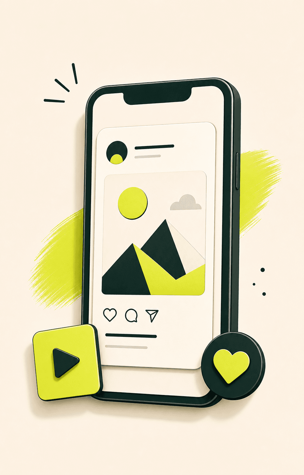 Social media content illustration for Digital Aura marketing services